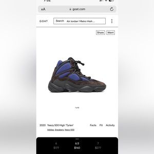 Yeezy 500 High Tyrian FY4269